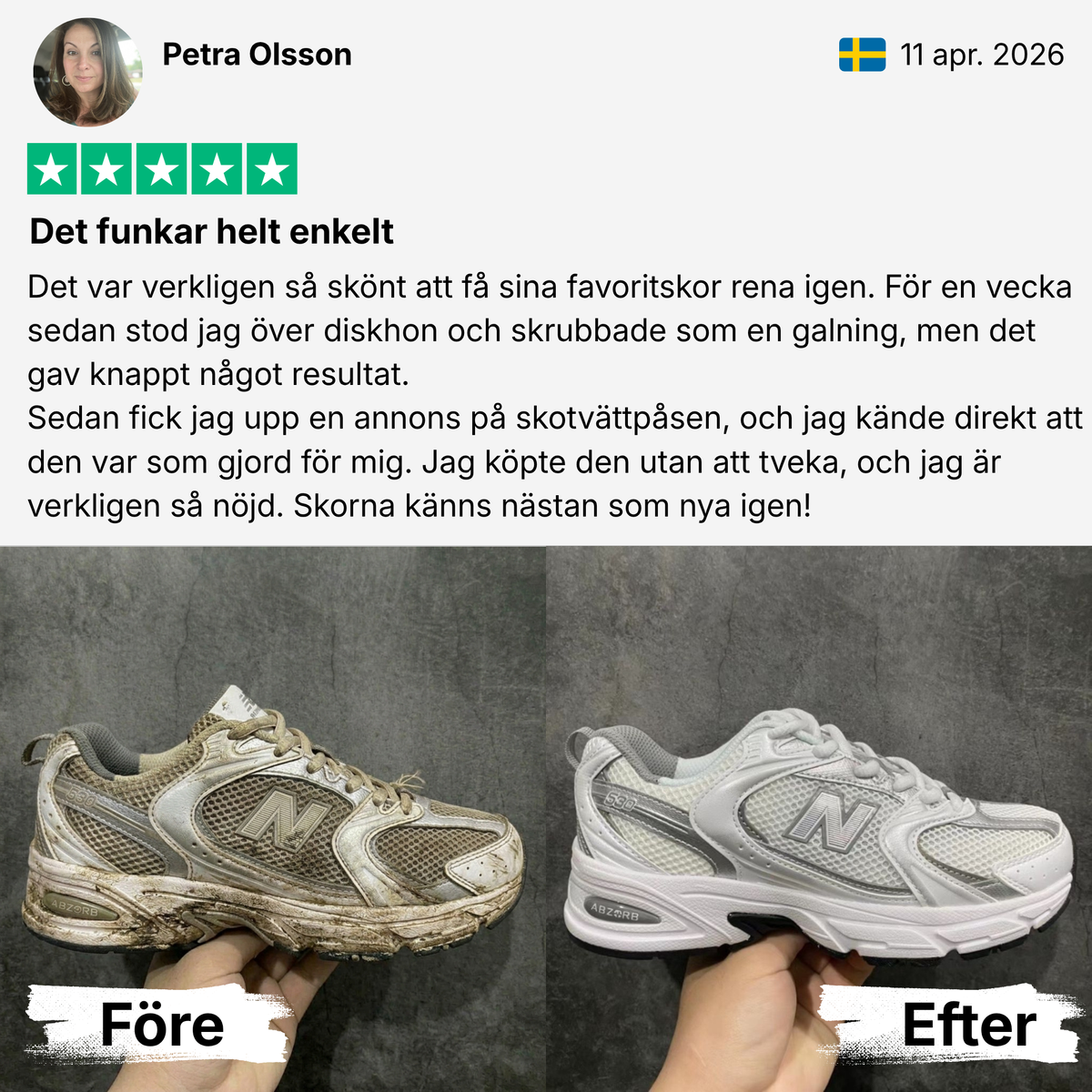 Get spotless shoes in just 30 minutes, straight from your washing machine
